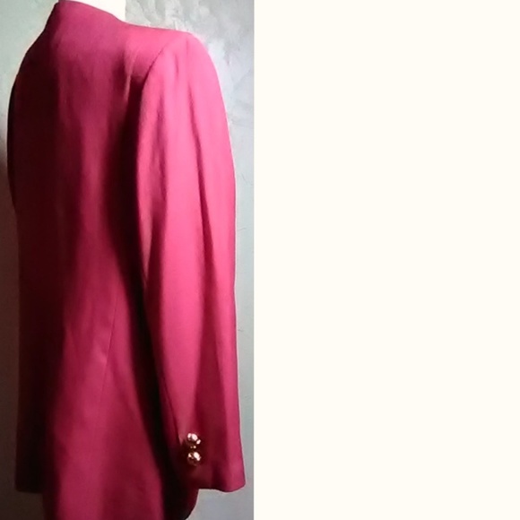 Kasper For A.S.L.New Pink Linen Look Blazer Size - Picture 5 of 7